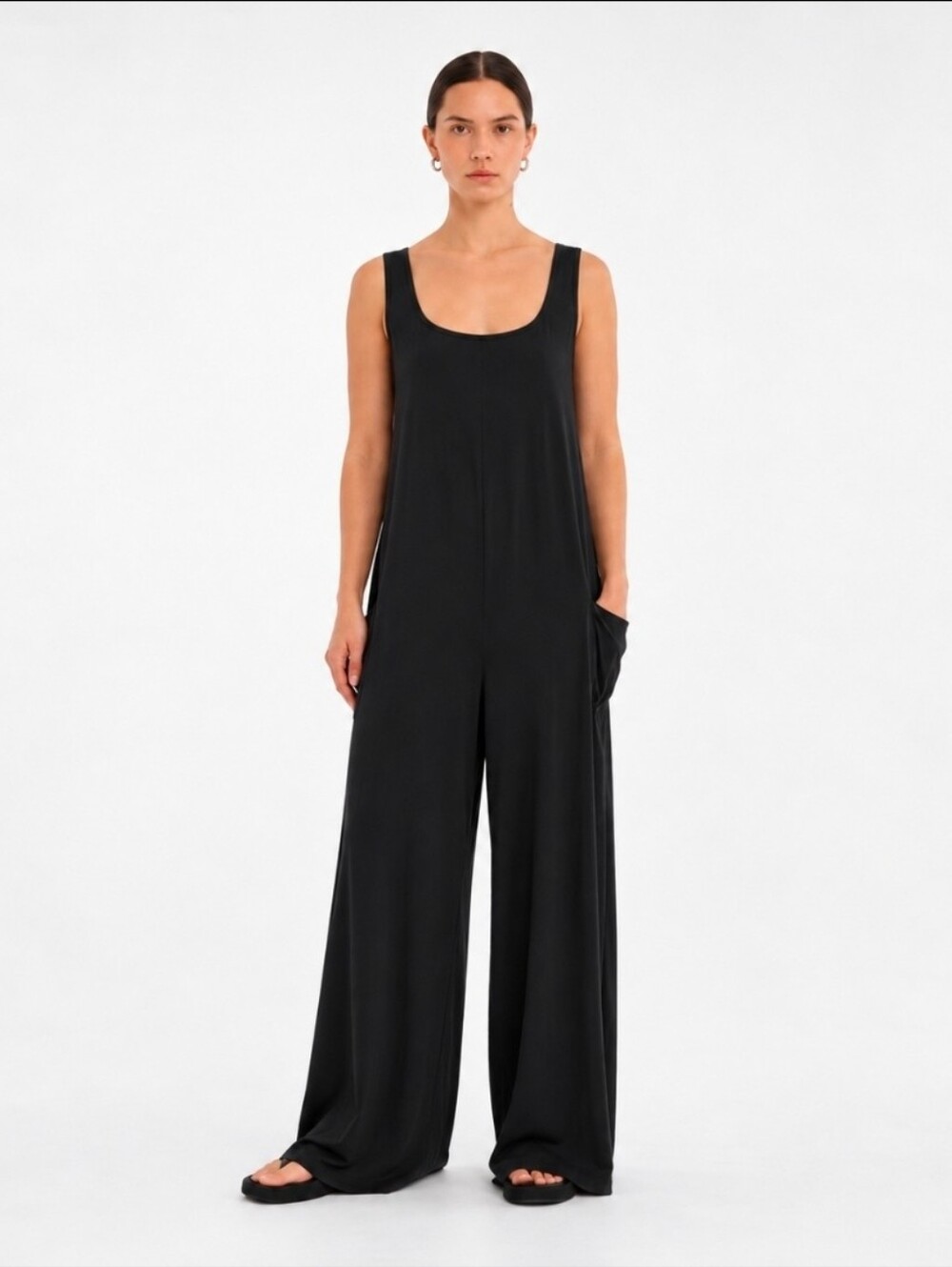 Women's new with tags Paper Label Claire Jumpsuit in black, Size XL